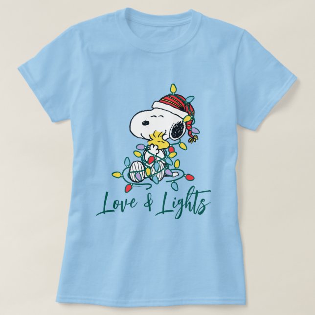 Camiseta Amendoins | Amor e Luzes de Natal (Frente do Design)