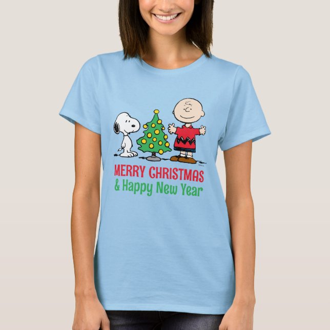 Camiseta Amendoins | Árvore de Natal Snoopy & Charlie Brown (Frente)