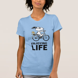 Camiseta Amendoins   Bicicleta Snoopy & Woodstock