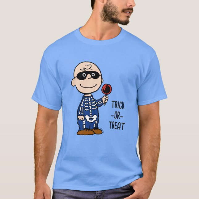 Camiseta Amendoins | Charlie Brown Esqueleto (Frente)