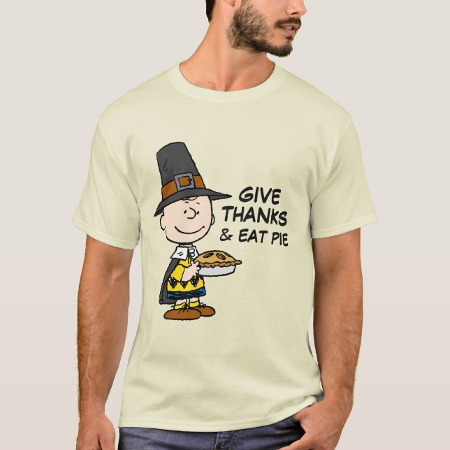 Camiseta Amendoins | Charlie Brown Pilgrim (Frente)