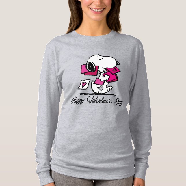 Camiseta Amendoins | DIA DE OS NAMORADOS | Snoopy Com Dias  (Frente)