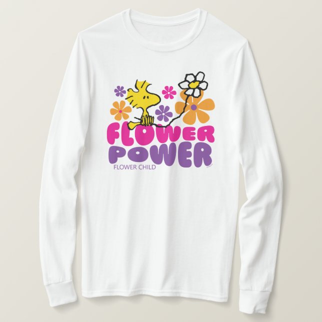 Camiseta Amendoins | Energia de Flor de Woodstock (Frente do Design)