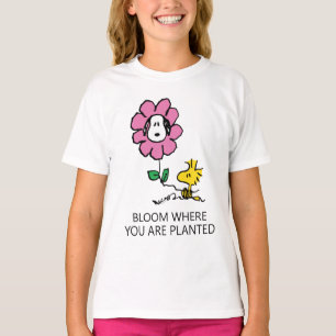 Camiseta Amendoins Esnoopia E Flor De Madeira