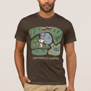 Camiseta Amendoins Esnoopia e Woodstock A felicidade é ac