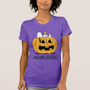 Camiseta Amendoins Esnoopia e Woodstock Jack-O-Lanterna