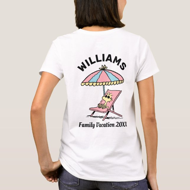 Camiseta Amendoins | Férias da família Woodstock Beach (Verso)