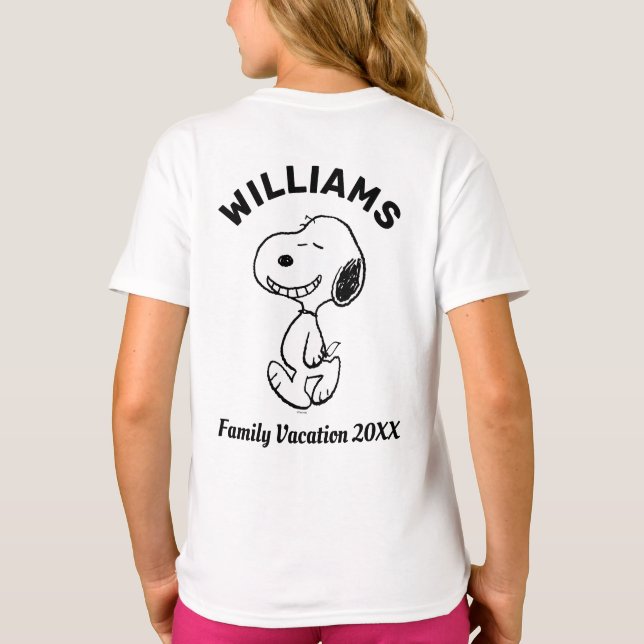 Camiseta Amendoins | Férias Familiares Snoopy (Verso)
