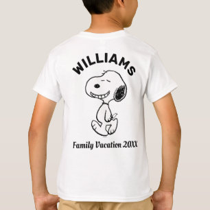 Camiseta Amendoins Férias Familiares Snoopy
