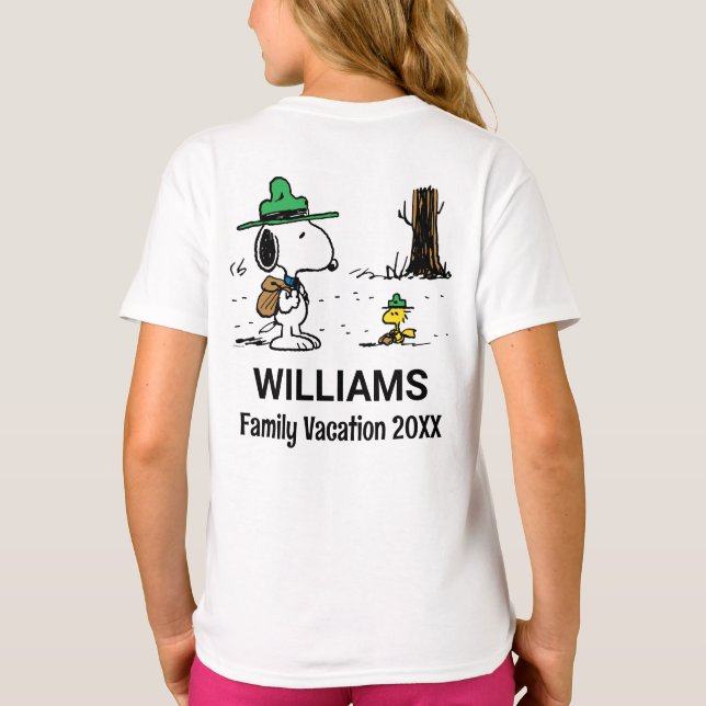 Camiseta Amendoins | Férias Snoopy & Woodstock Family (Verso)