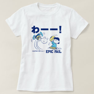 Camiseta Amendoins Futebol Charlie Brown e Lucy