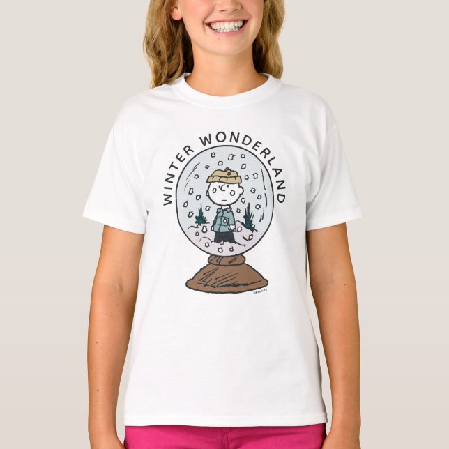 Camiseta Amendoins | Globo de Neve Charlie Brown (Frente)