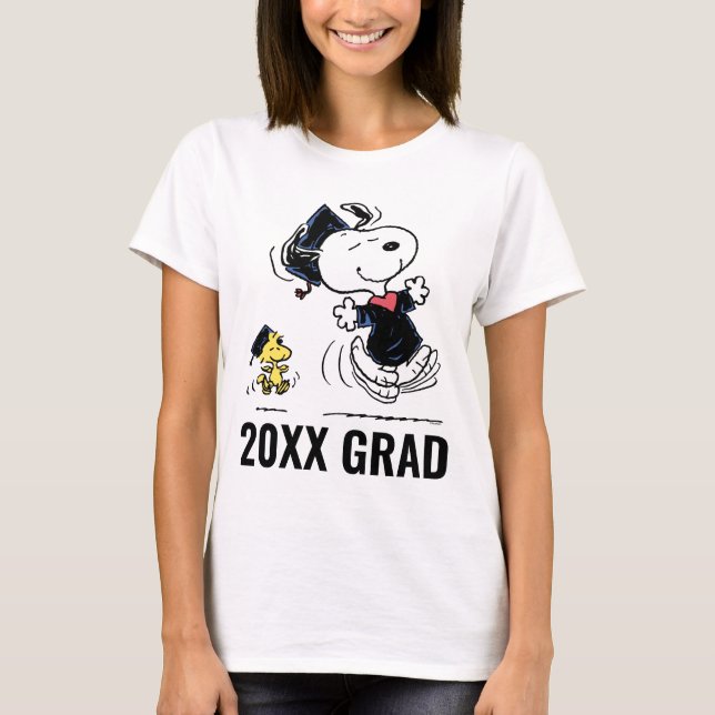 Camiseta Amendoins | Graduação em Snoopy & Woodstock (Frente)