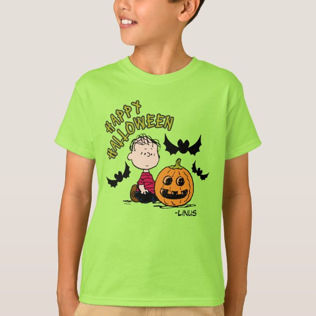 Camiseta Amendoins | Happy Halloween Linus (Frente)