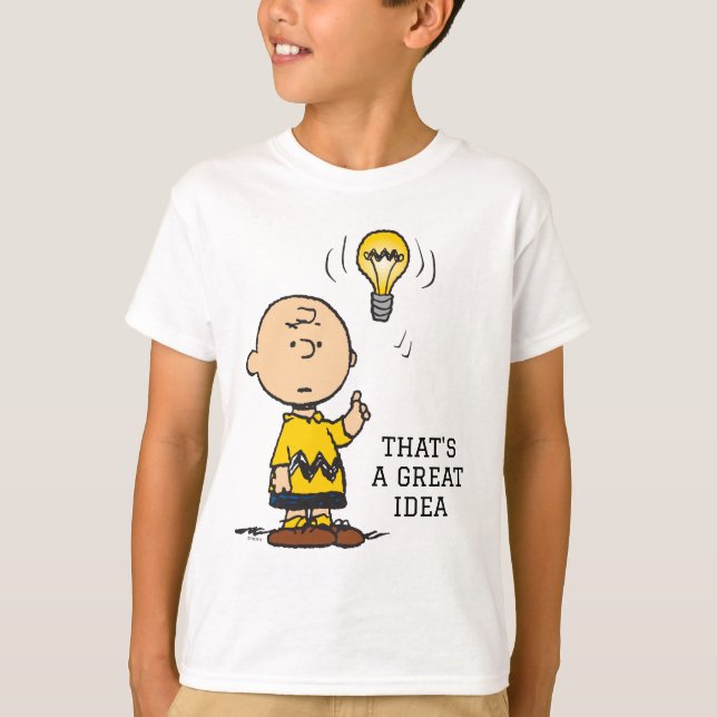 Camiseta Amendoins | Ideia da lâmpada de Charlie Brown (Frente)