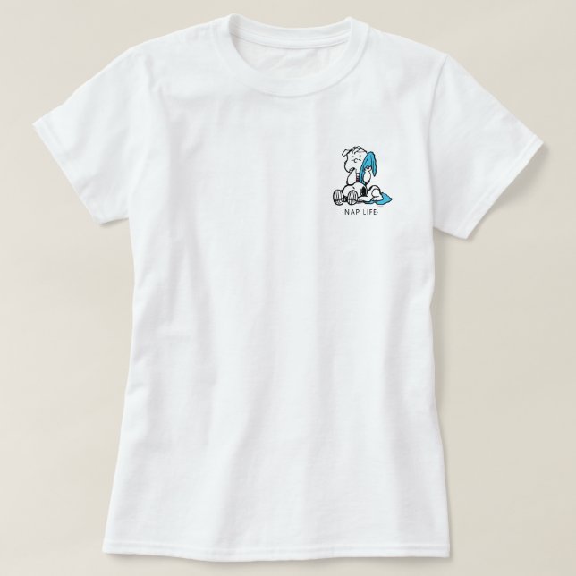 Camiseta Amendoins | Linus & Snoopy (Frente do Design)
