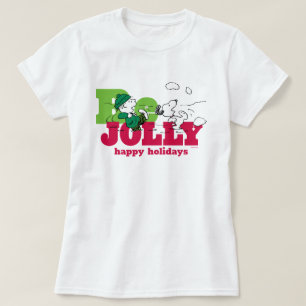 Camiseta Amendoins Linus & Snoopy Be Jolly