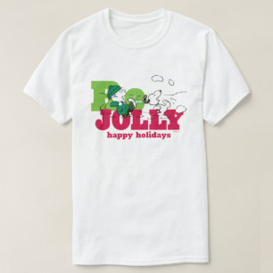 Camiseta Amendoins Linus & Snoopy Be Jolly