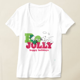 Camiseta Amendoins Linus & Snoopy Be Jolly