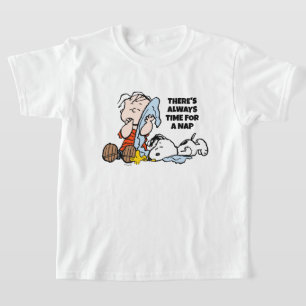 Camiseta Amendoins Linus, Snoopy & Woodstock