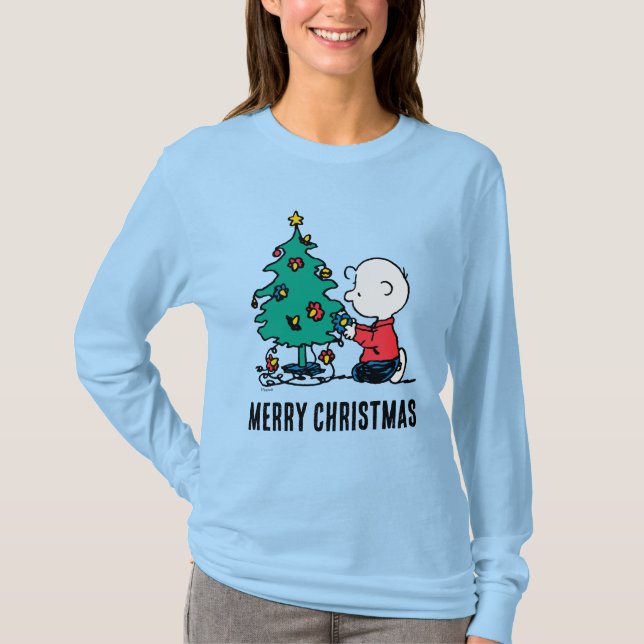 Camiseta Amendoins | Luzes de Natal Charlie Brown (Frente)