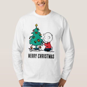 Camiseta Amendoins Luzes de Natal Charlie Brown