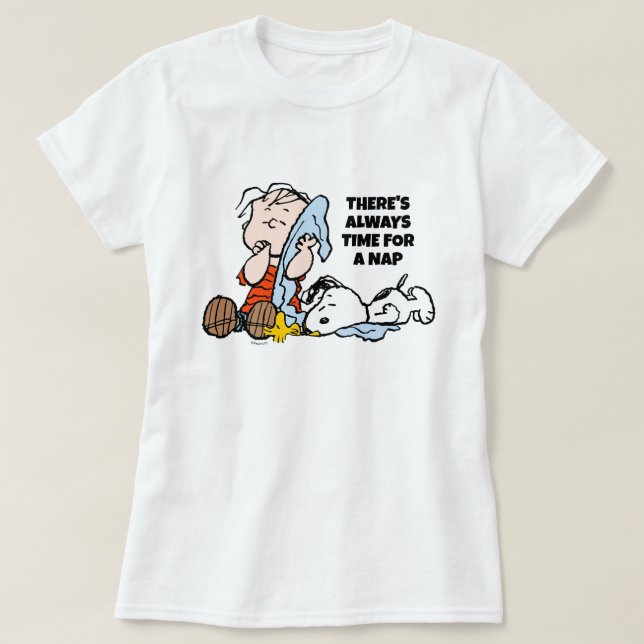 Camiseta Amendoins | Nápoles, Snoopy e Woodstock (Frente do Design)
