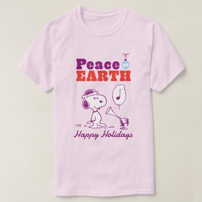 Camiseta Amendoins | Paz na Terra Snoopy & Woodstock (Frente do Design)