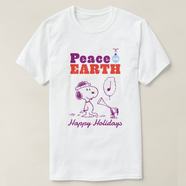 Camiseta Amendoins | Paz na Terra Snoopy & Woodstock (Frente do Design)