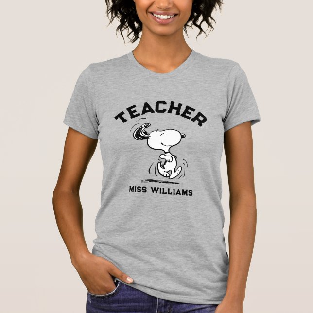 Camiseta Amendoins | Professor de dança feliz de Snoopy (Frente)