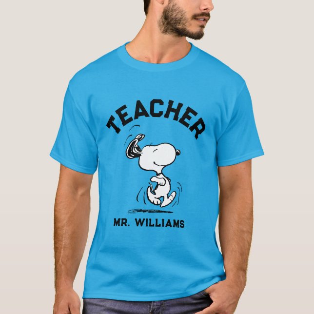 Camiseta Amendoins | Professor de dança feliz de Snoopy (Frente)