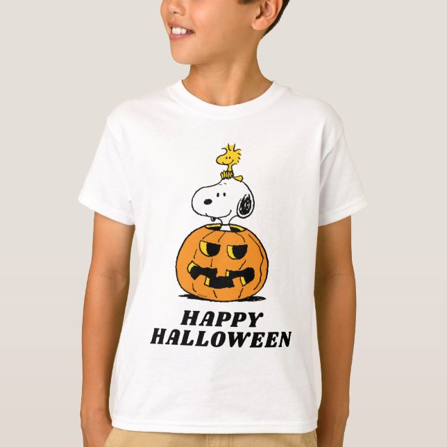 Camiseta Amendoins | Pumpkin de Pop de Snoopy & Woodstock (Frente)