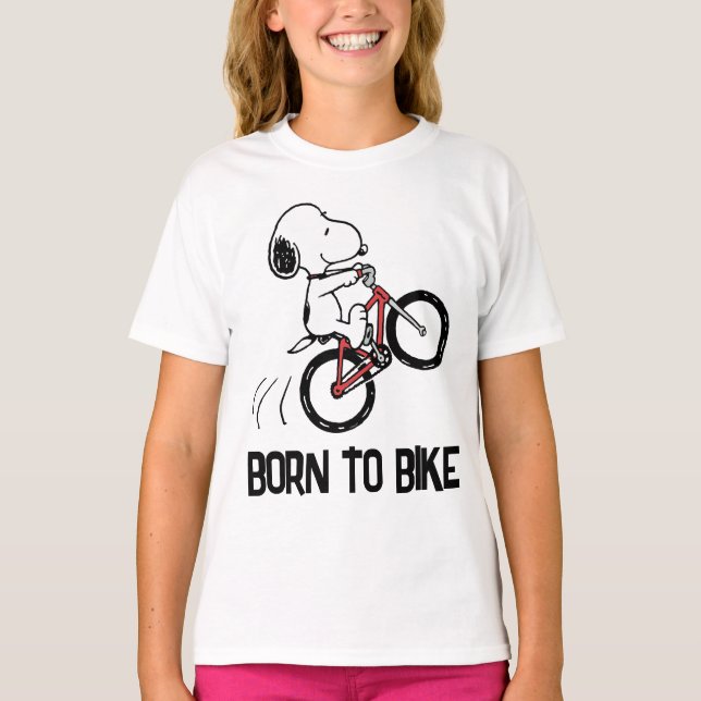 Camiseta Amendoins | Roda de bicicleta Snoopy (Frente)