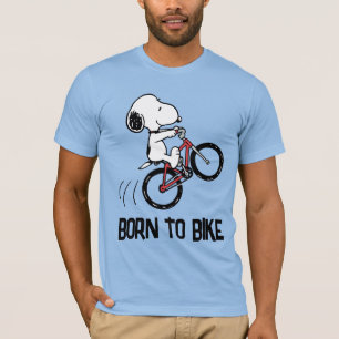 Camiseta Amendoins   Roda de bicicleta Snoopy