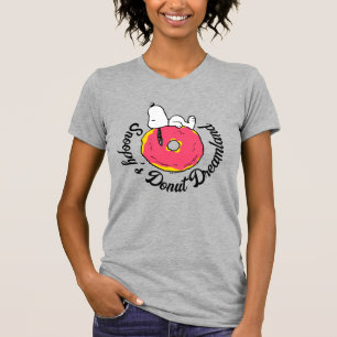 Camiseta Amendoins   Rosquinha rosa esnoopia