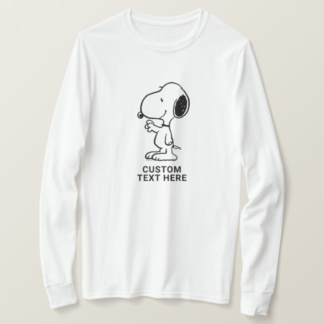 Camiseta Amendoins | Snoopy Acena (Frente do Design)