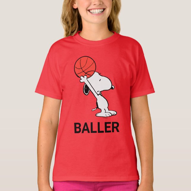 Camiseta Amendoins | Snoopy Basball Hoop Shot (Frente)