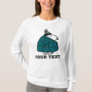 Camiseta Amendoins   Snoopy Casaco Puffer de Inverno