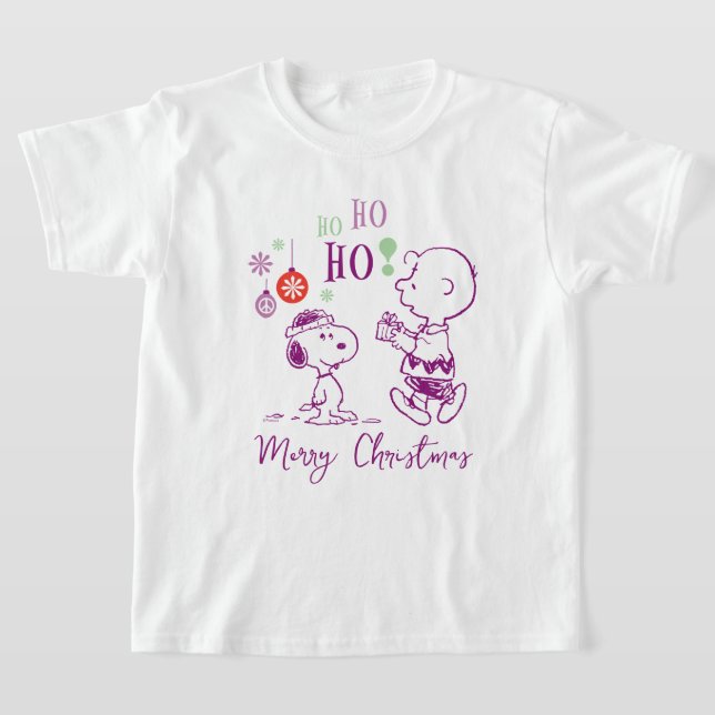 Camiseta Amendoins | Snoopy & Charlie Brown Ho Ho Ho Ho (Postura )