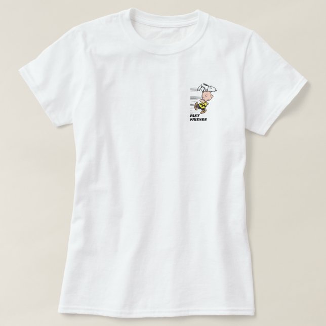 Camiseta Amendoins | Snoopy & Charlie Brown Run (Frente do Design)