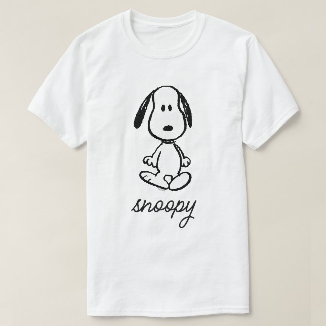 Camiseta Amendoins | Snoopy de altura (Frente do Design)
