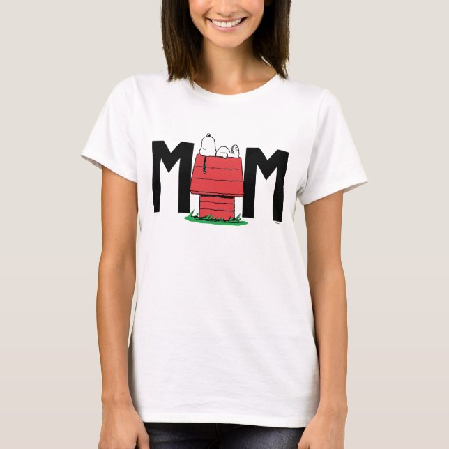 Camiseta Amendoins Snoopy Dog House | Eu sou a mãe (Frente)