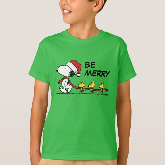 Camiseta Amendoins | Snoopy & Friends Winter Scarf (Frente)