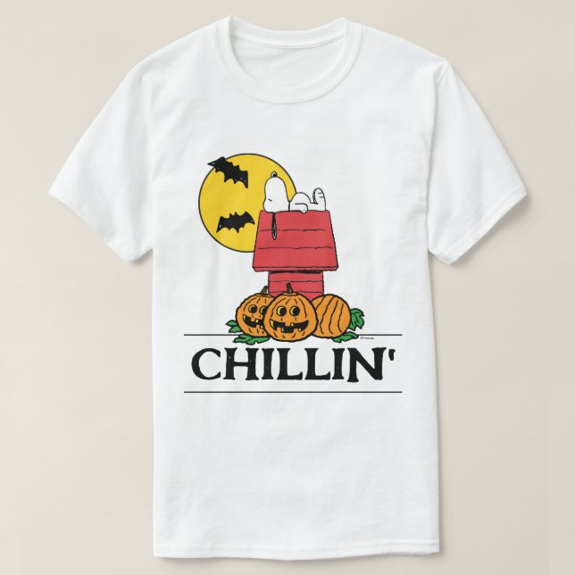 Camiseta Amendoins | Snoopy Halloween Doghouse (Frente do Design)