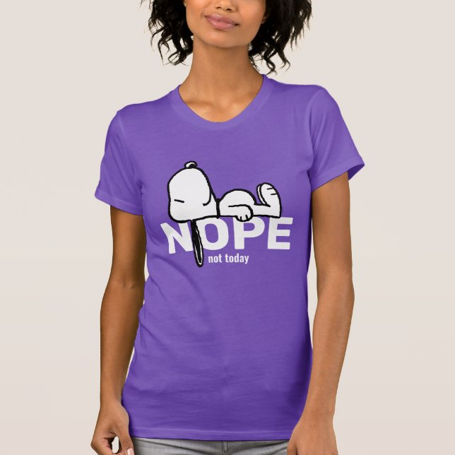 Camiseta Amendoins | Snoopy Hoje Não (Frente)