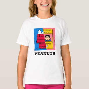 Camiseta Amendoins Snoopy & Lucy Half & Half