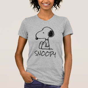 Camiseta Amendoins Snoopy Olhando Para Baixo