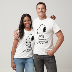 Camiseta Amendoins Snoopy Olhando Para Baixo