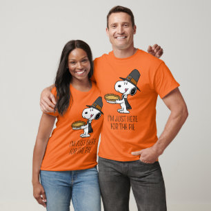 Camiseta Amendoins Snoopy Pilgrim
