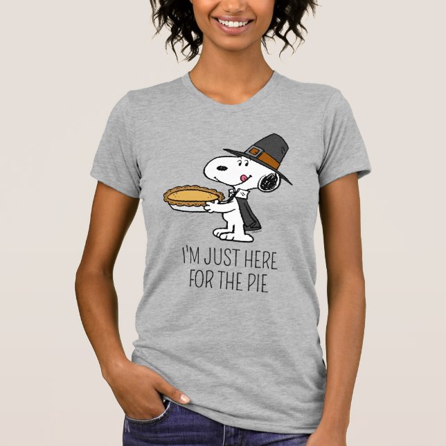 Camiseta Amendoins | Snoopy Pilgrim (Frente)